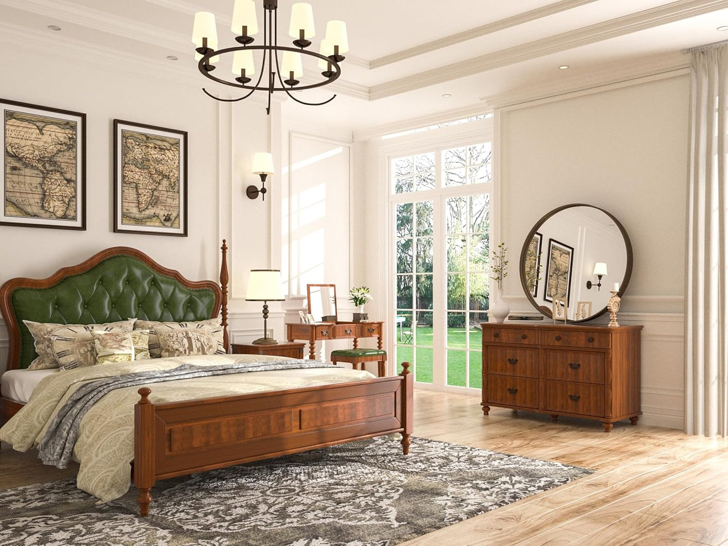 30 Inch | Modern Minimalist Circle Bathroom Mirror with Ribbed Texture Aluminum Alloy Metal Frame