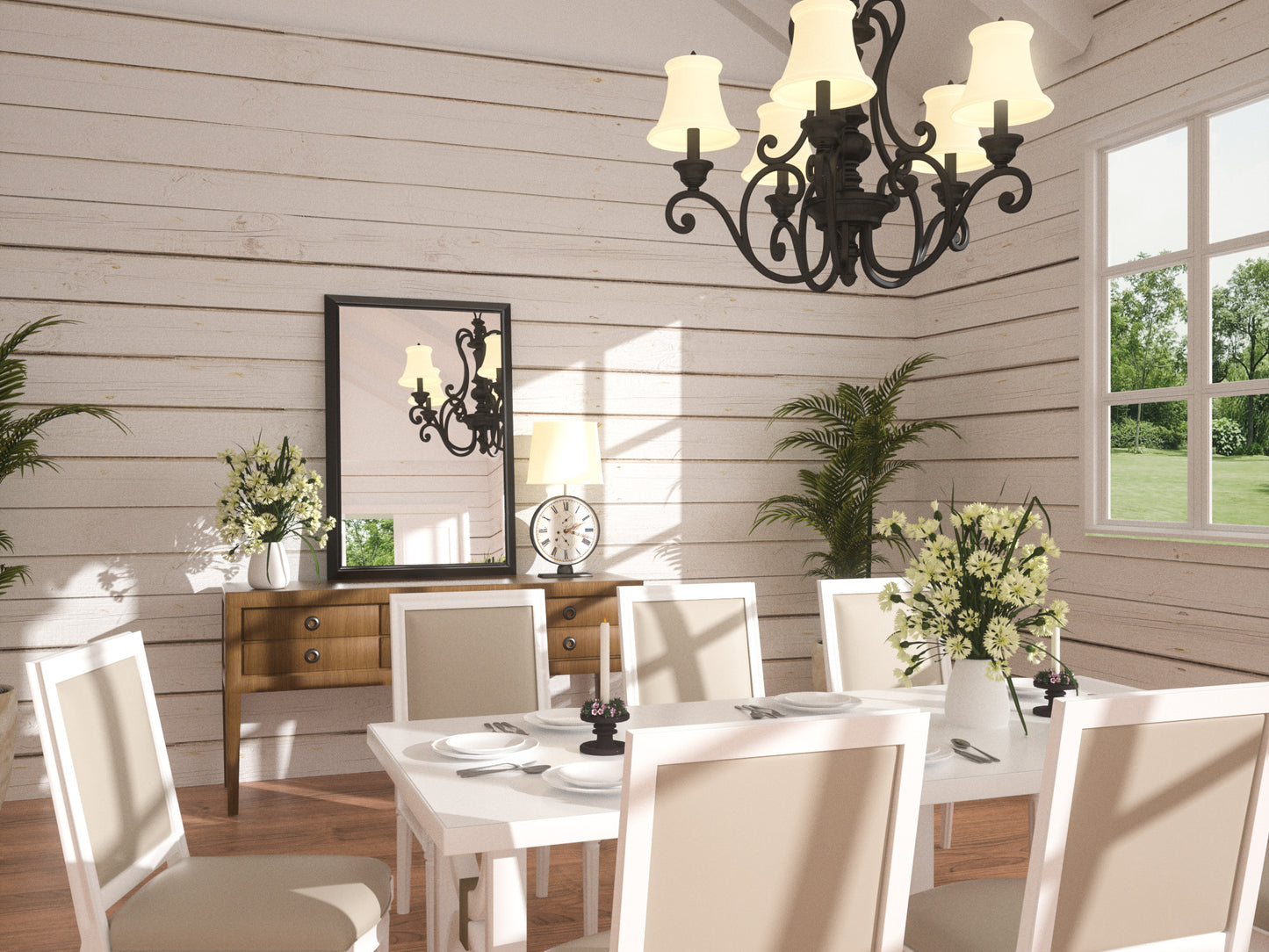 36 x 30 Inch | PILOCOS Farmhouse Vintage Rectangular Beveled Frame Bathroom Mirror for Wall