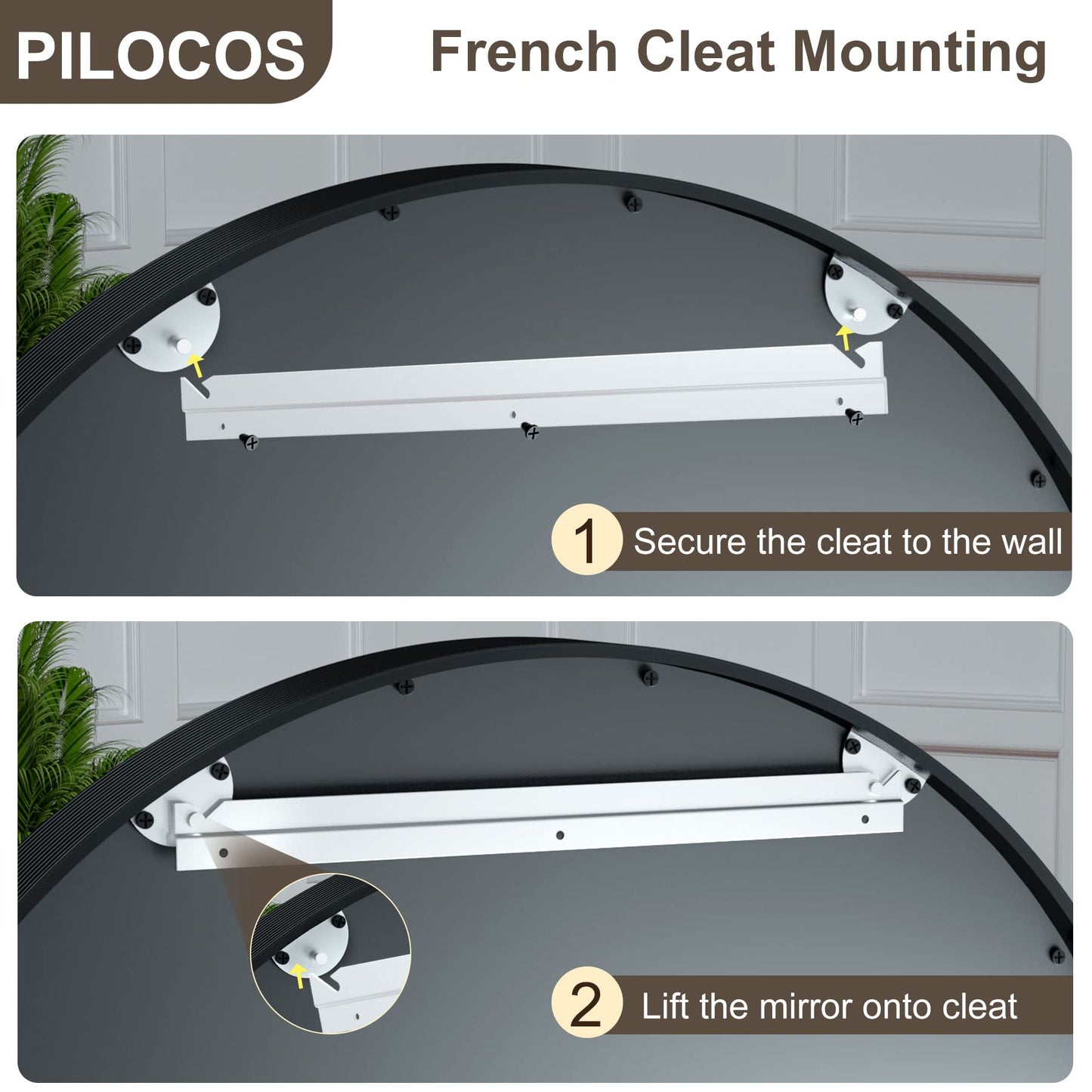 30 Inch | Modern Minimalist Circle Bathroom Mirror with Ribbed Texture Aluminum Alloy Metal Frame