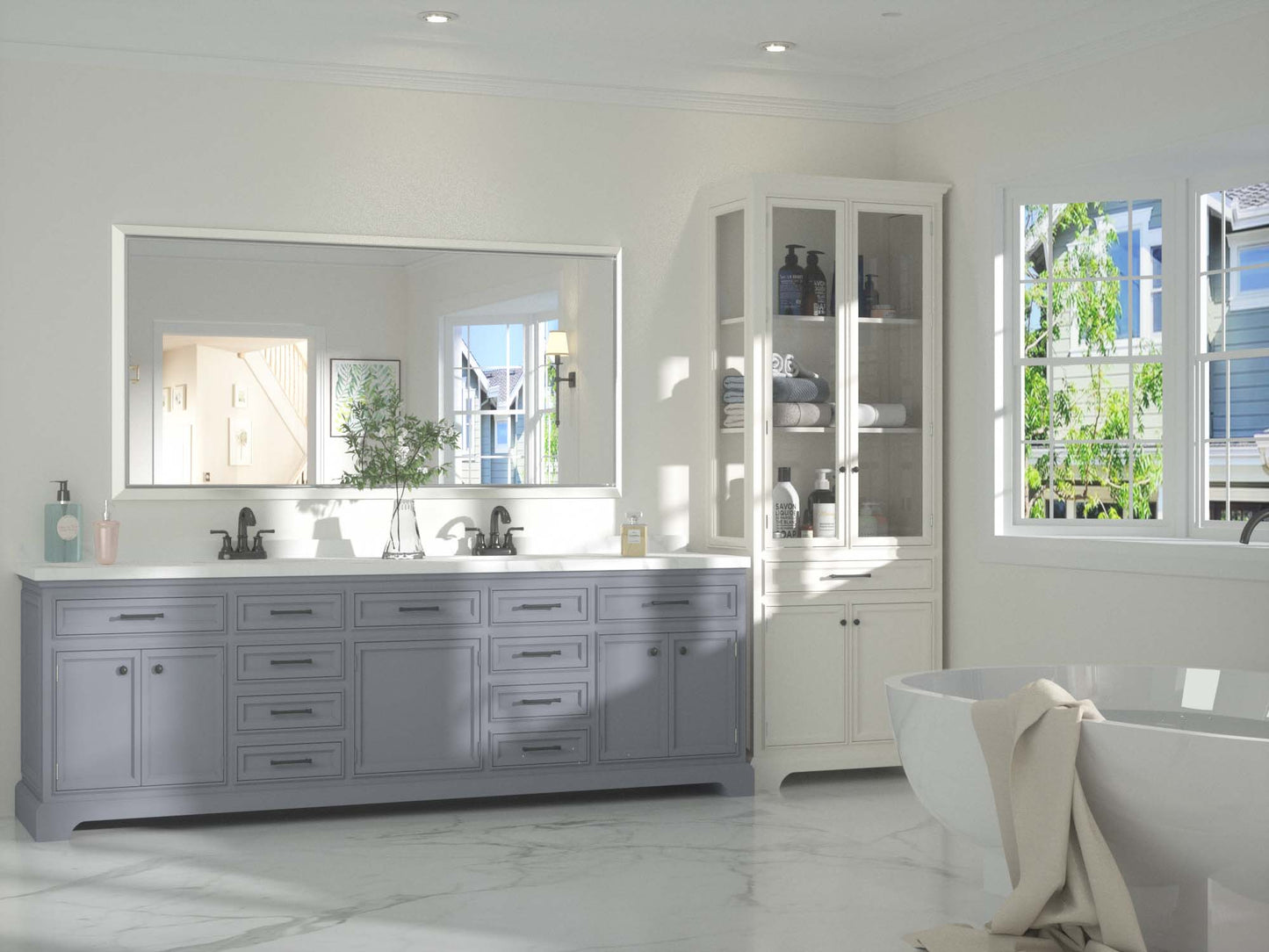 
                  
                    60 x 30 Inch | PILOCOS Large Elongated Vintage Beveled Frame Full Body Vanity Mirror
                  
                