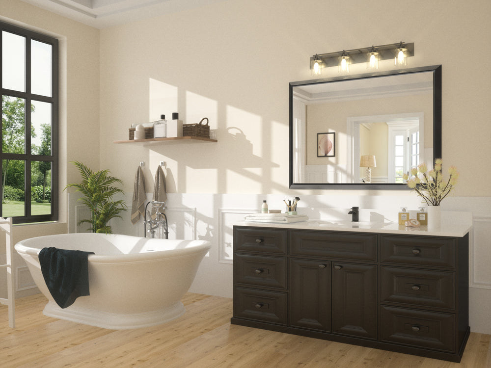
                  
                    40 x 30 Inch | PILOCOS Modern Rustic Rectangular Beveled Frame Bathroom Vanity Mirror
                  
                