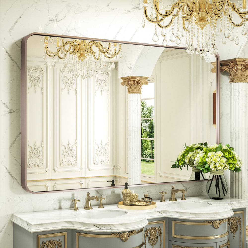 
                  
                    55" x 36" PILOCOS Large Luxurious Wall Mounted Bathroom Vanity Mirrors
                  
                