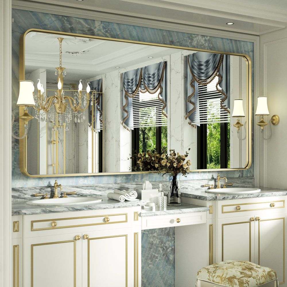 
                  
                    60" x 30" PILOCOS Large Elongated Modern Metal Frame Bathroom Decorative Mirrors
                  
                