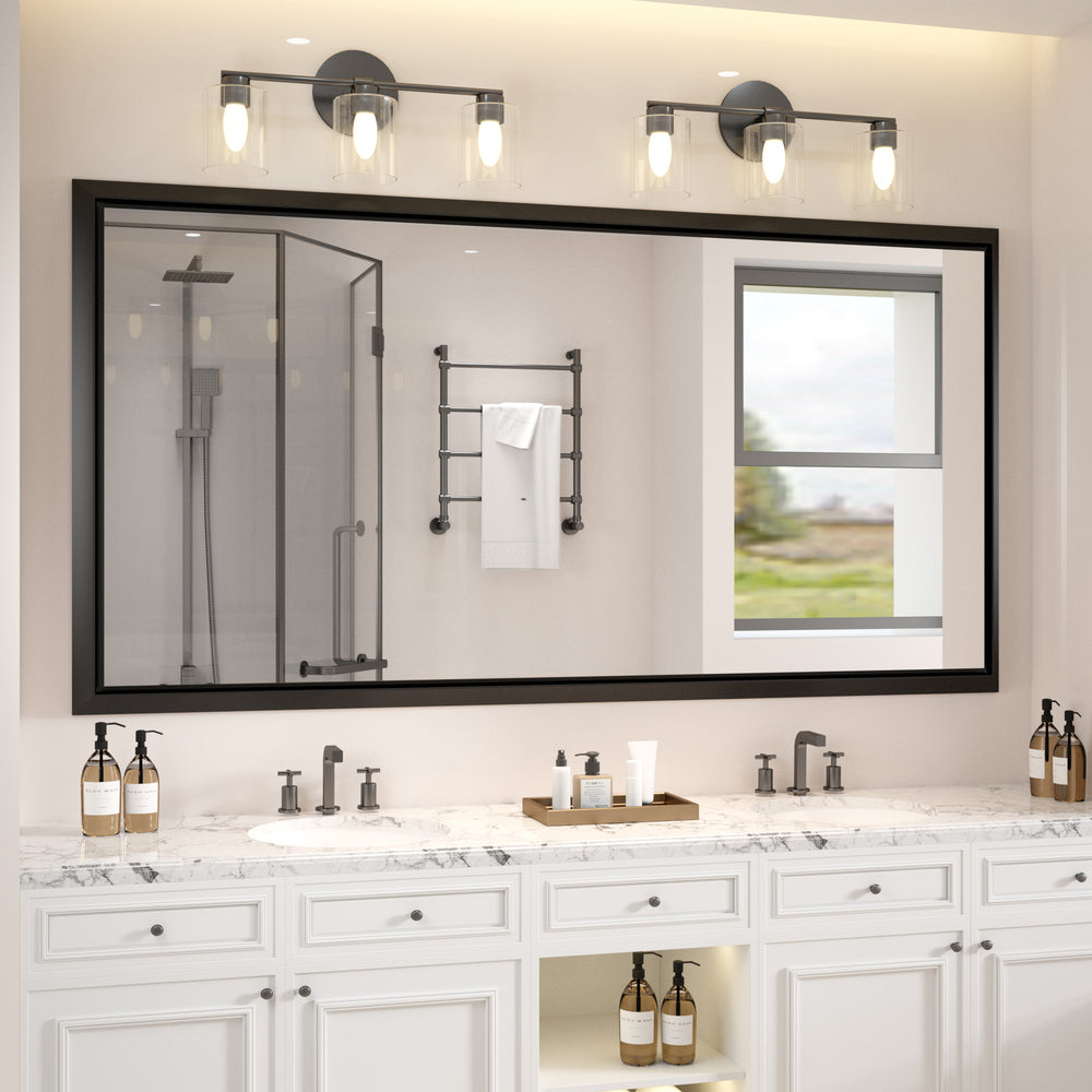 60 x 36 Inch | PILOCOS Large Elongated Premium Beveled Frame Full Body Dressing Mirror