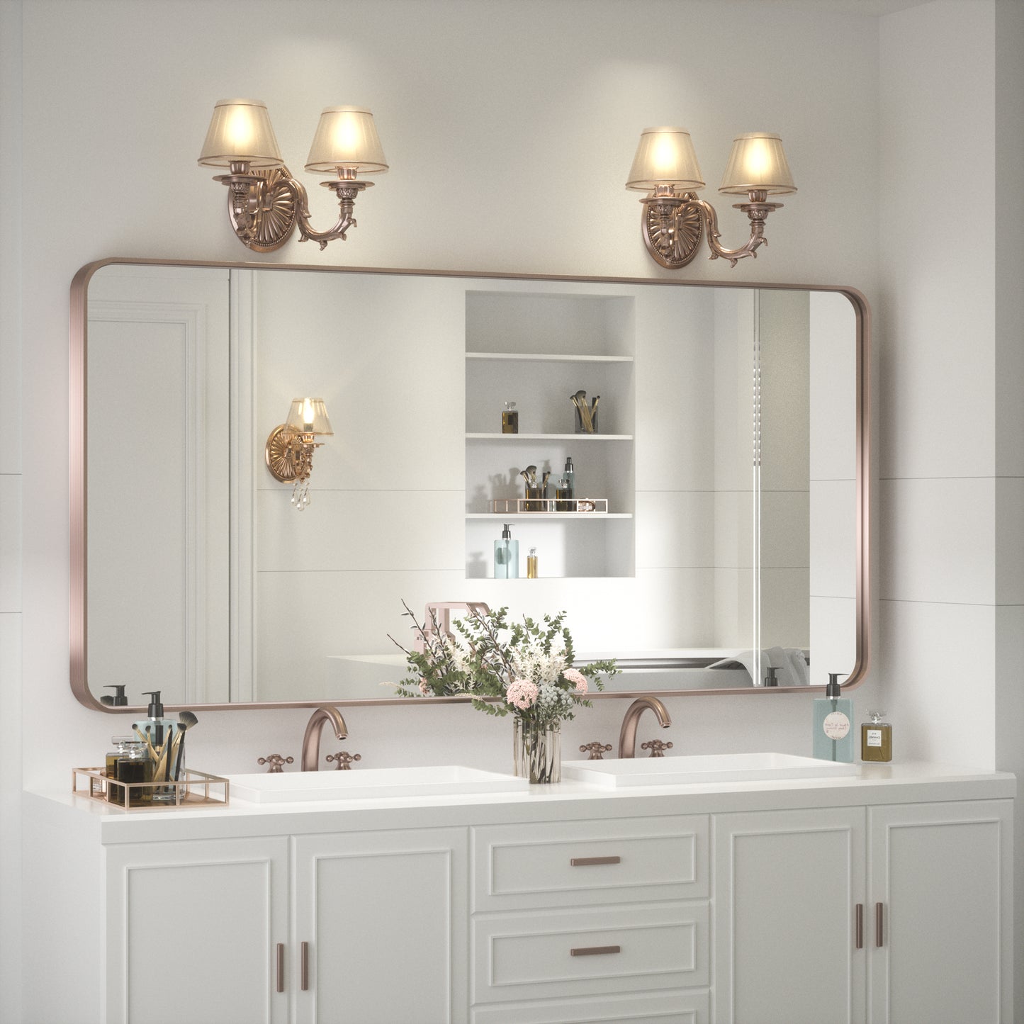 
                  
                    60" x 30" PILOCOS Large Elongated Modern Metal Frame Bathroom Decorative Mirrors
                  
                