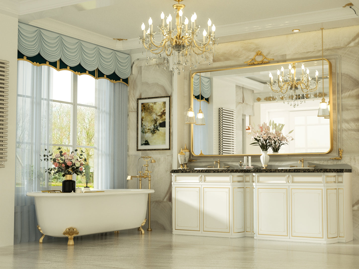 
                  
                    60" x 36" PILOCOS Glamorous Decor Mirror extra large pour salle de bain, meuble-lavabo de chambre
                  
                