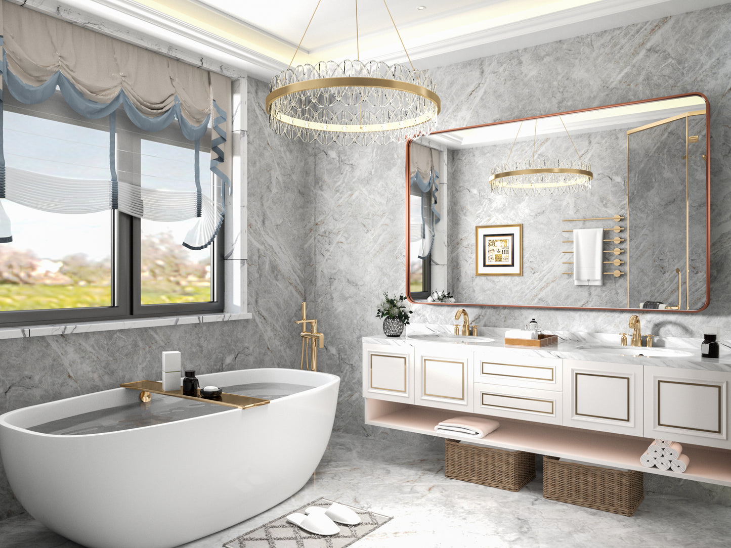 
                  
                    60" x 36" PILOCOS Glamorous Decor Mirror extra large pour salle de bain, meuble-lavabo de chambre
                  
                