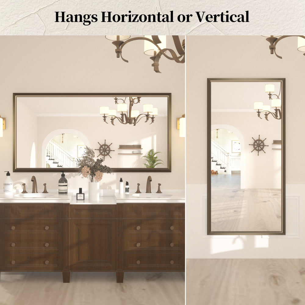 
                  
                    60 x 30 Inch | PILOCOS Large Elongated Vintage Beveled Frame Full Body Vanity Mirror
                  
                