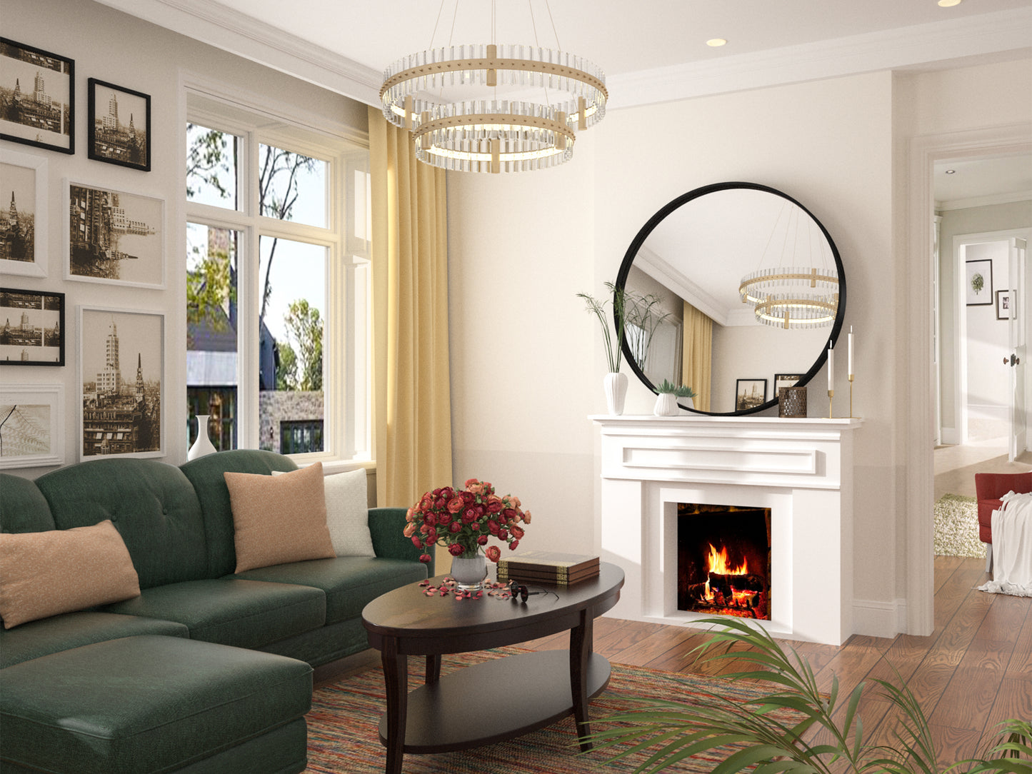 
                  
                    36 Inch | Large Minimalist Circular Deisgn Mirror with Ribbed Texture Aluminum Alloy Metal Frame, for Bedroom/Bathroom Vanity
                  
                