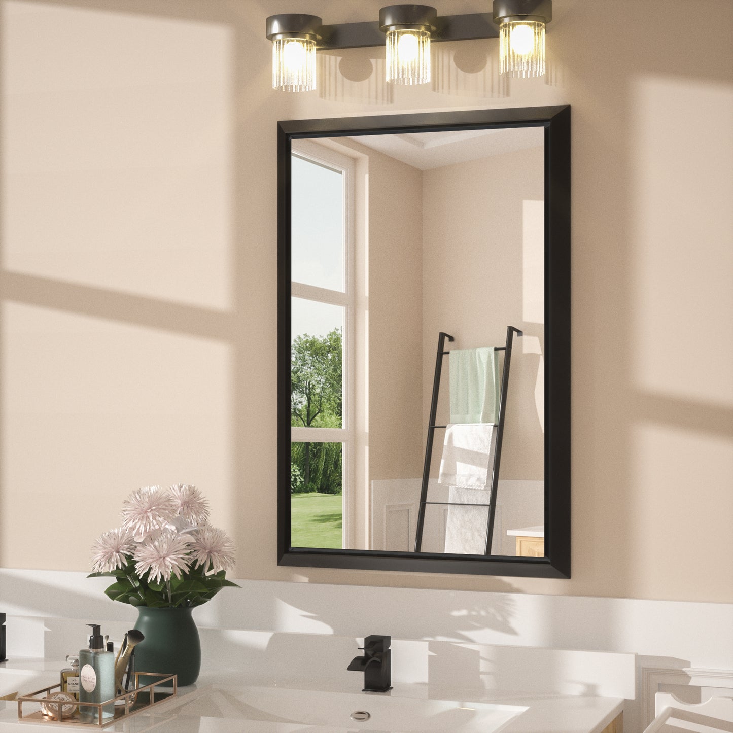 Rustic vanity mirrors discount