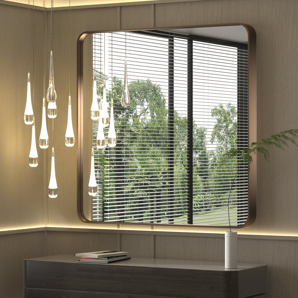 
                  
                    36" x 36" PILOCOS Modern Square Brushed Frame Decorative Mirror for Bedroom Vanity
                  
                