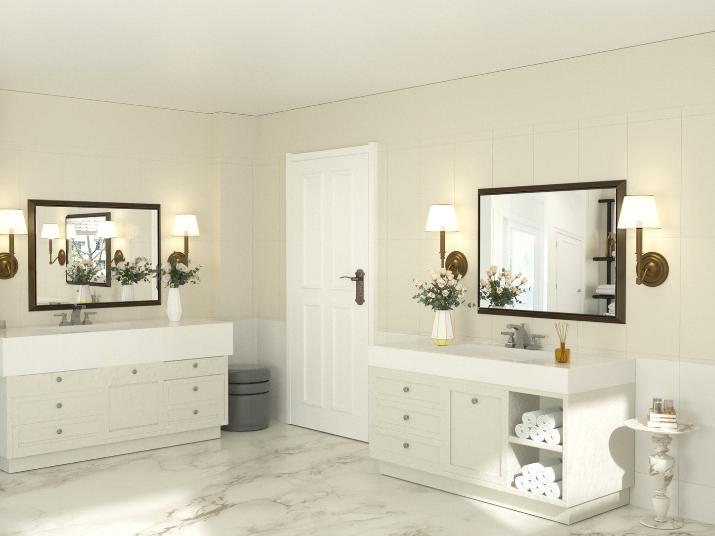 
                  
                    40 x 30 Inch | PILOCOS Modern Rustic Rectangular Beveled Frame Bathroom Vanity Mirror
                  
                