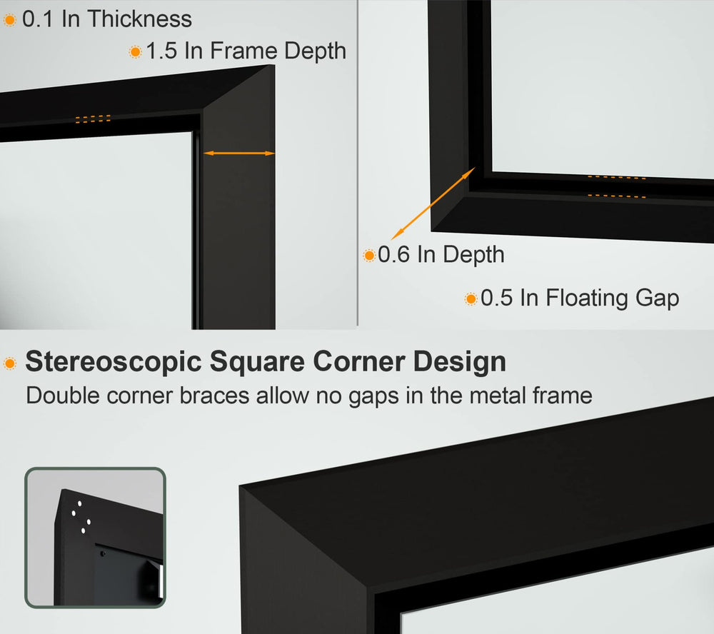 
                  
                    60 x 36 Inch | PILOCOS Large Elongated Premium Beveled Frame Full Body Dressing Mirror
                  
                