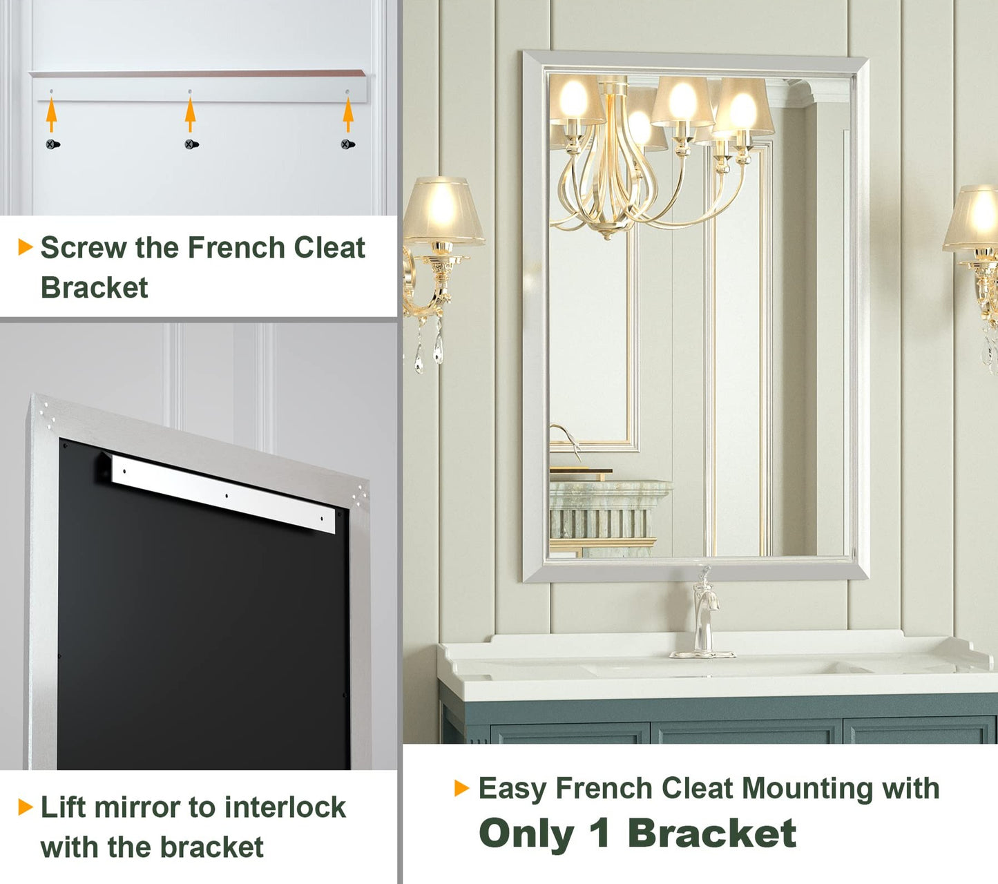 
                  
                    60 x 30 Inch | PILOCOS Large Elongated Vintage Beveled Frame Full Body Vanity Mirror
                  
                