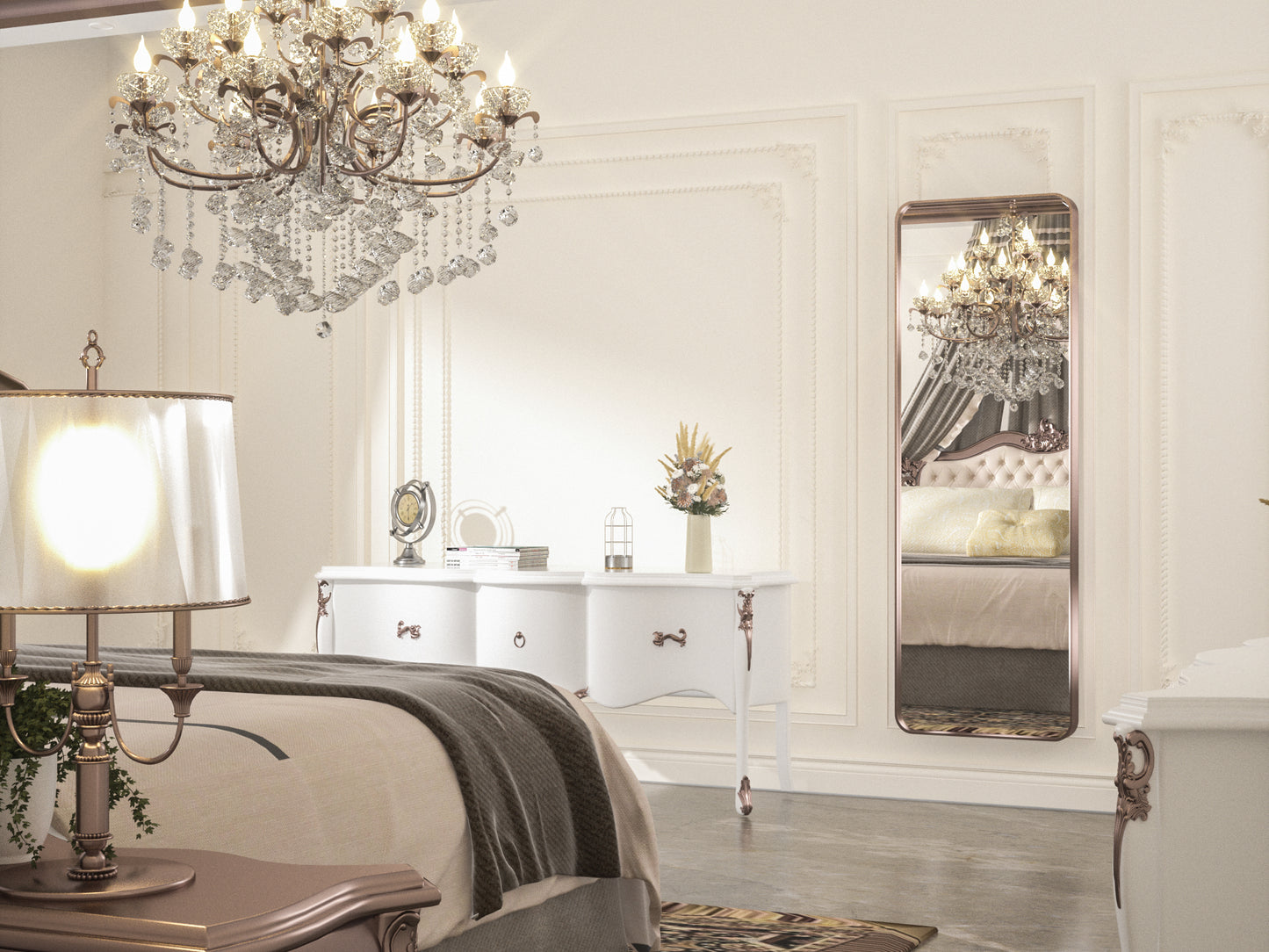 
                  
                    65“ x 22” PILOCOS Modern Full Length Tall Floor Brushed Striped Metal Frame Mirror (Leaning or Hanging)
                  
                