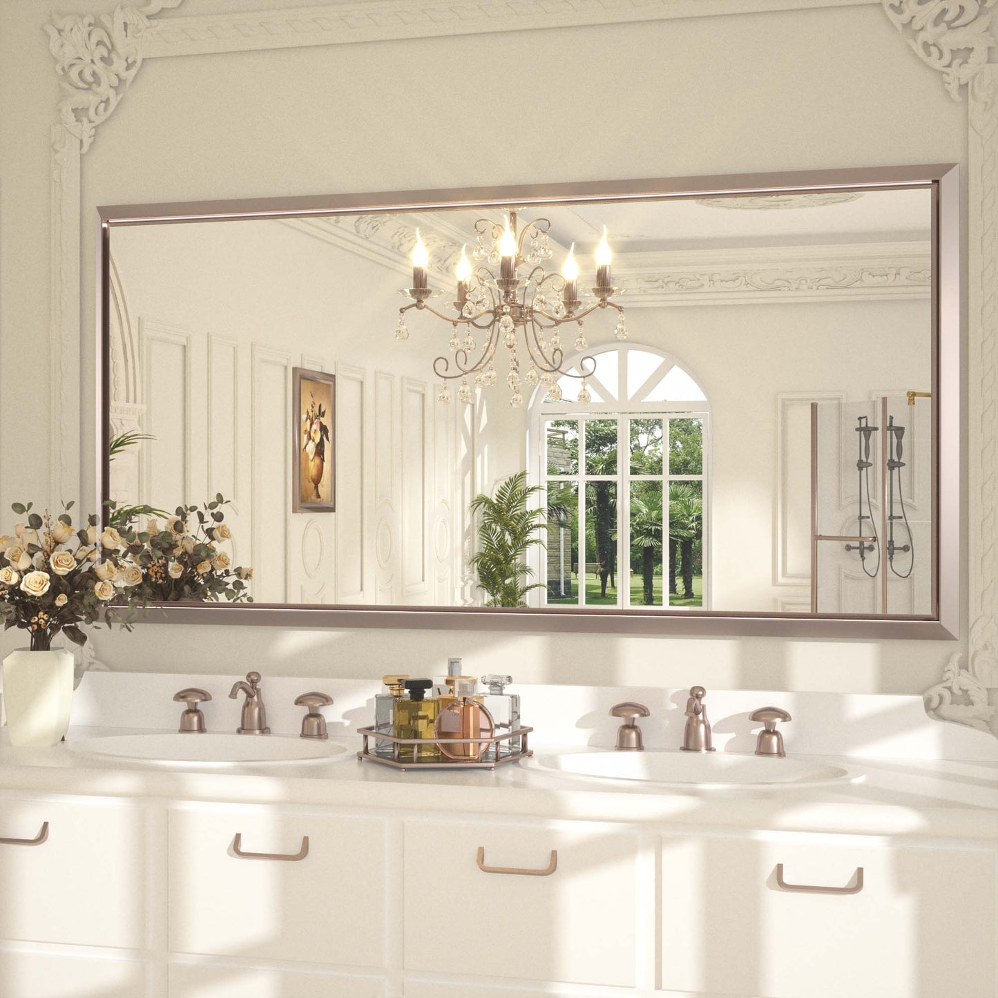 
                  
                    60 x 30 Inch | PILOCOS Large Elongated Vintage Beveled Frame Full Body Vanity Mirror
                  
                