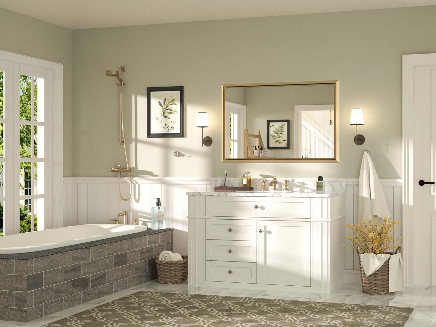 
                  
                    36 x 24 Inch | PILOCOS Modern Rustic Bathroom Wall Mirror with Beveled Aluminum Alloy Metal Frame
                  
                