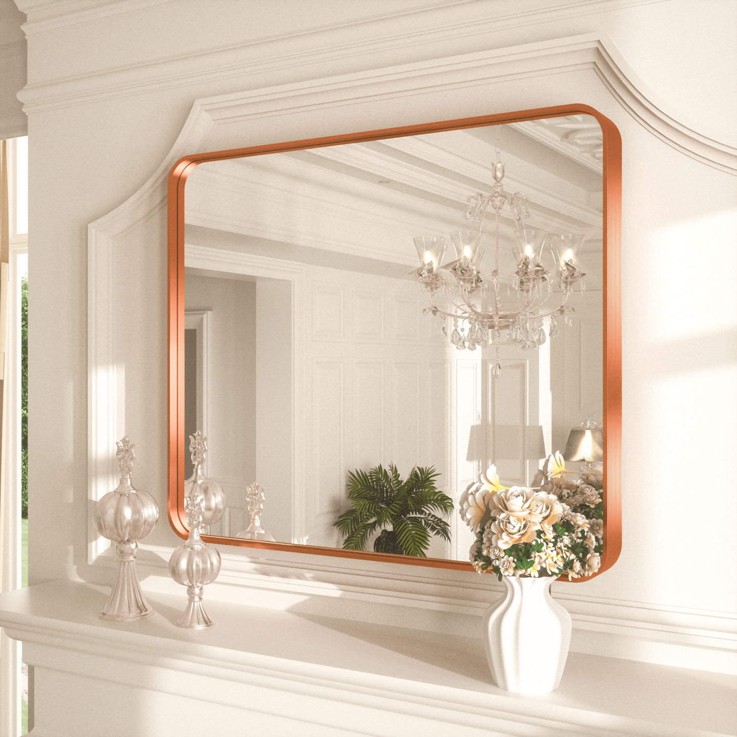 
                  
                    36" x 30" PILOCOS Modern Practical Brushed Metal Frame Mirror for Bathroom Vanity
                  
                